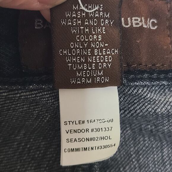 Banana Republic Denim Jeans Black Women's 35/34 Button Fly Y2K - Picture 7 of 7